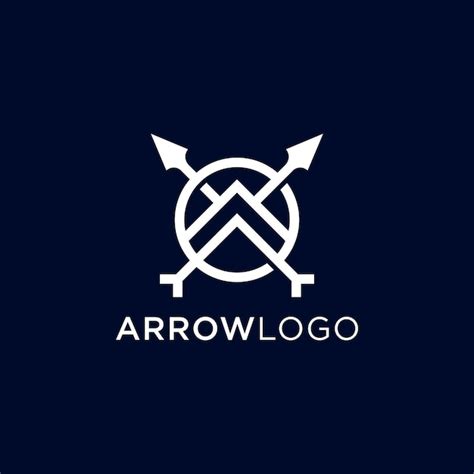 Premium Vector | Arrow logo with a circle and arrows