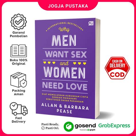 Jual Buku Why Men Want Sex And Women Need Love Barbara Pease Shopee