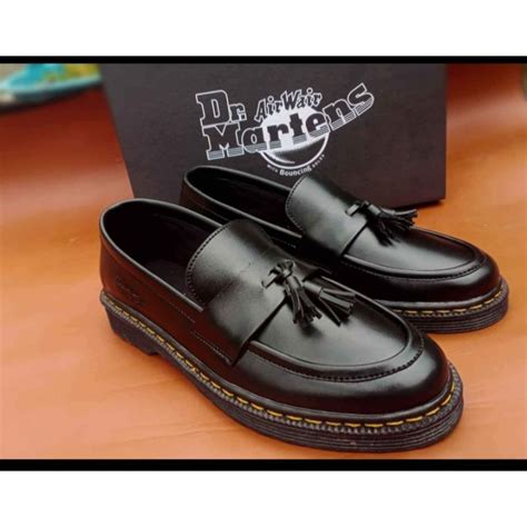 Hitam Free Boox Loafer Dr Martens Shoes Penny Loafers Slip On Plat Men