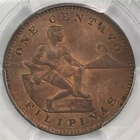 Us Philippines Bronze Centavo Pcgs Ms Rb Old Pueblo Coin