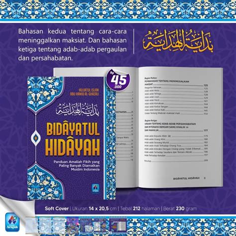 Jual Terjemah Kitab Bidayatul Hidayah Panduan Amaliah Fikih Pustaka