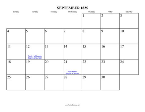 september  calendar