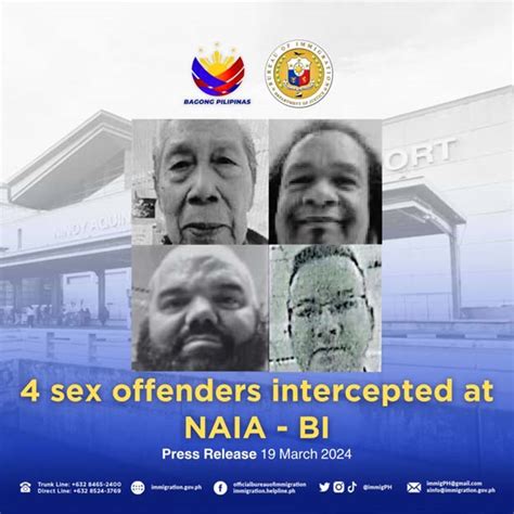 4 Sex Offenders Intercepted At Naia Bureau Of Immigration Philippines