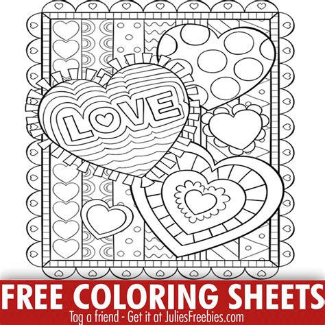 Free Crayola Valentine S Day Coloring Print Outs Julie S Freebies