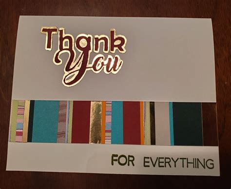 Thank you card Cricut & scraps