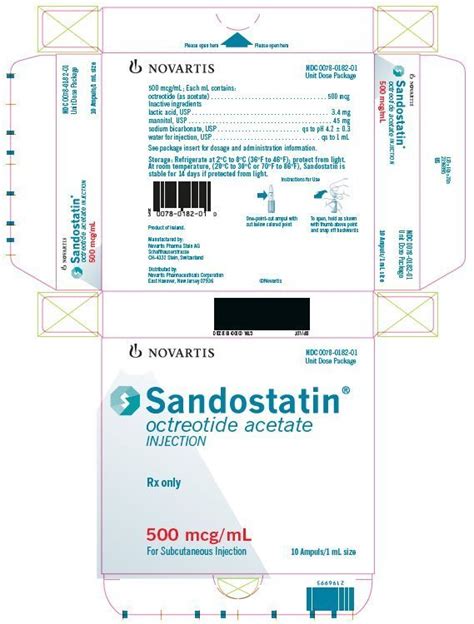 Sandostatin - FDA prescribing information, side effects and uses