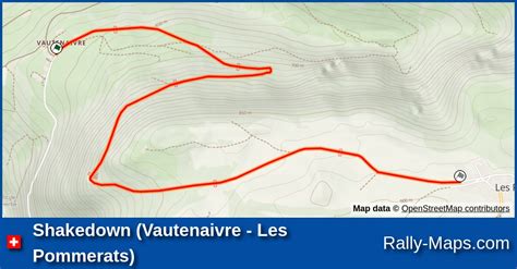 Karte Shakedown Vautenaivre Les Pommerats Critérium Jurassien