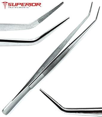 Amazon Dental Cotton Tweezers College Pliers Forceps Serrated Tip