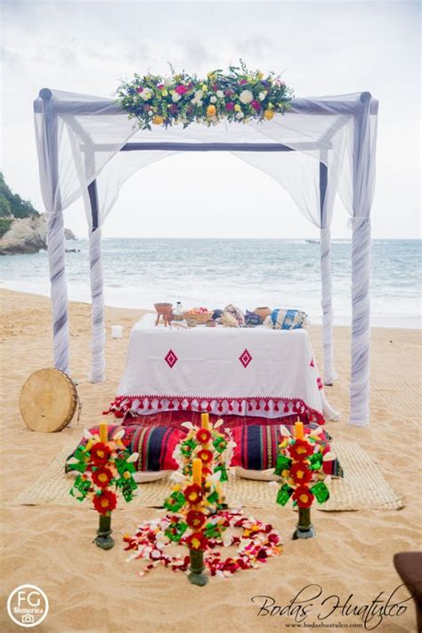 Qué te parece este hermoso gazebo para tu boda en playa Será perfecto