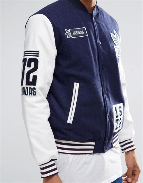 Adidas Originals Badge Varsity Jacket Ay9147 Blue For Men Lyst