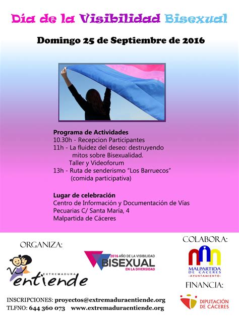 Extremadura Entiende Día De La Visibilidad Bisexual Vente Con Extremadura Entiende