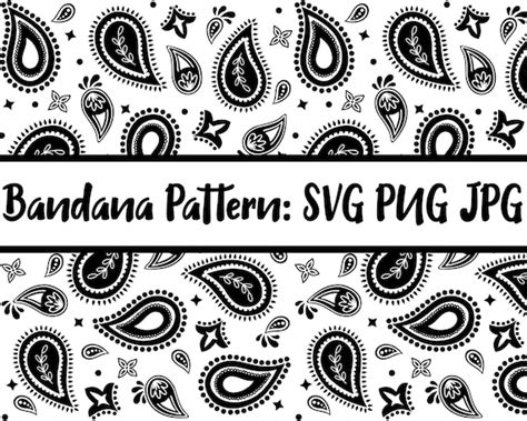 Seamless Bandana Pattern SVG PNG JPG Transparent - Etsy