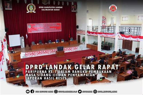 Dprd Landak Gelar Rapat Paripurna Ke Dalam Rangka Pembukaan Masa