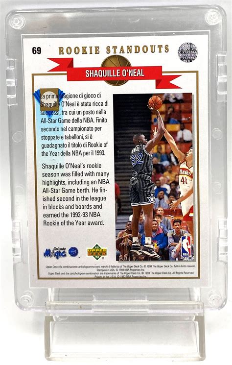 1992 93 Upper Deck Rookie Standouts Vintage Shaquille O Neal Italian