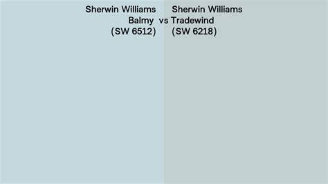 Sherwin Williams Balmy Vs Tradewind Side By Side Comparison