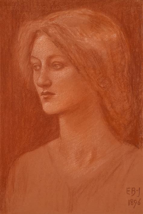 Edward Burne Jones Study Of A Girl S Head Linked To A Study Of One Of