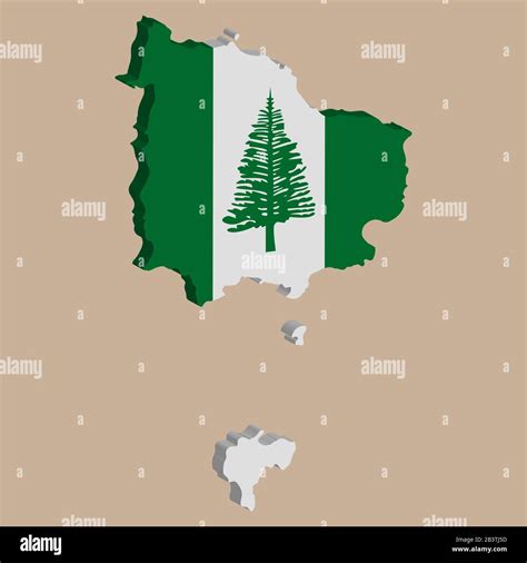 Norfolk Island Map Flag Vector 3d Stock Vector Image And Art Alamy