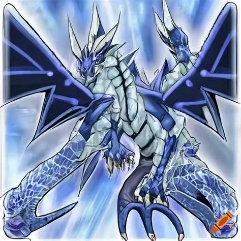 Yugioh Artwork Of White Tearing Blind Dragon On Craiyon