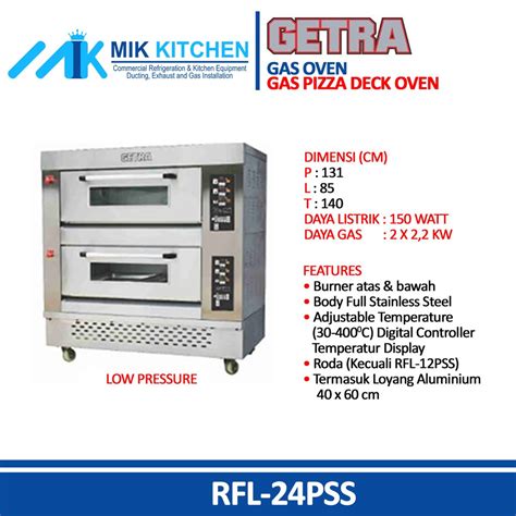 Jual Getra Rfl Pss Low Pressure Gas Oven Gas Pizza Deck Oven