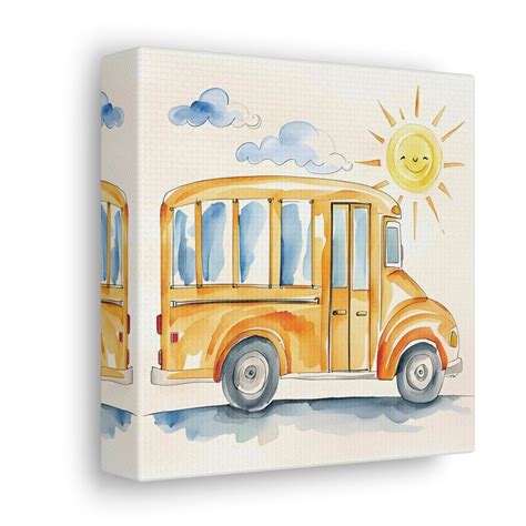 School Bus Wall Art School Bus Nursery School Bus Decor - Etsy