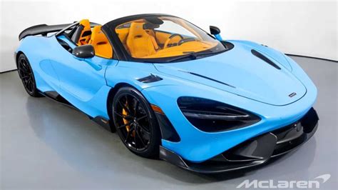 MSO Fistral Blue Over Orange 2022 McLaren 765LT Spider For Sale