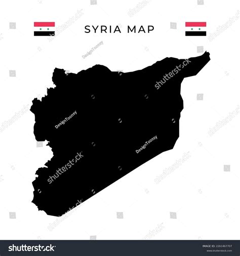 Syria Map High Detailed Vector Map Of Syria On Royalty Free Stock