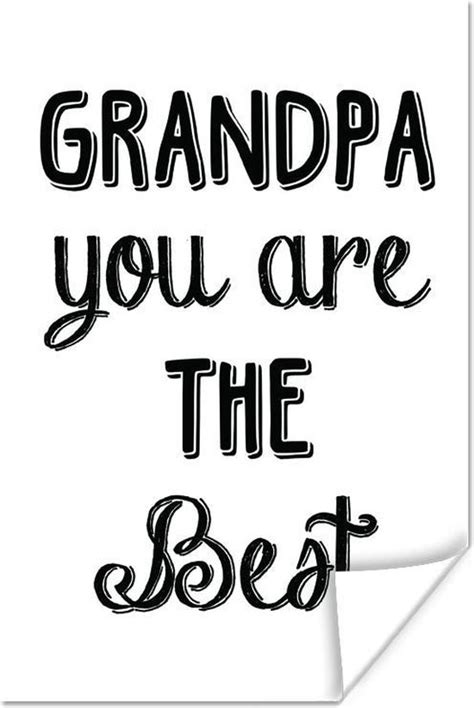 Poster Quotes Grandpa You Are The Best Spreuken Opa 20x30 Cm