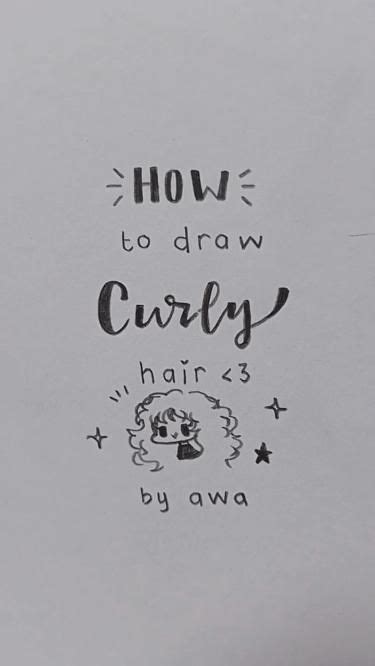 How To Draw Curly Hair, Art Tutorial | Easy drawings sketches, Sketches tutorial, Easy doodles ...