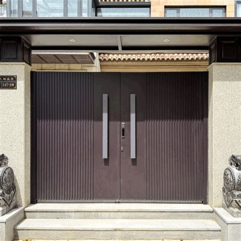 Contemporary Patio Entrance Door House Automaic Gate Aluminum Art