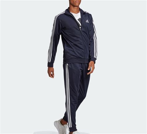 Adidas Essentials 3 Stripes Trainingspak Heren Plutosport