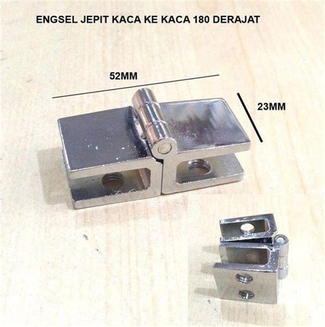 Jual Hargaasli Engsel Jepit KACA Ke KACA 180 Derajat Engsel Kaca Pintu