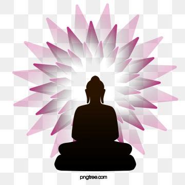 Buddha Lotus Silhouette Vector PNG Silhouette Of Buddha Sitting In