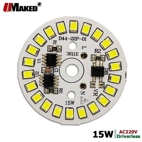 Ac 220v Led Pcb 15w Dia44mm Smd2835 1350lm Led Module Aluminum Lamp