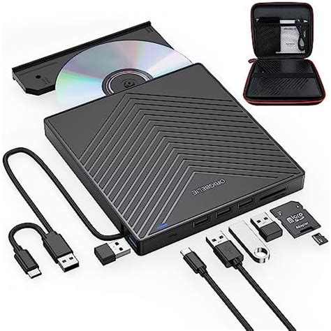 Origbelie Lecteur Cd Dvd Externe Graveur De Cd Ultra Fin Usb Avec