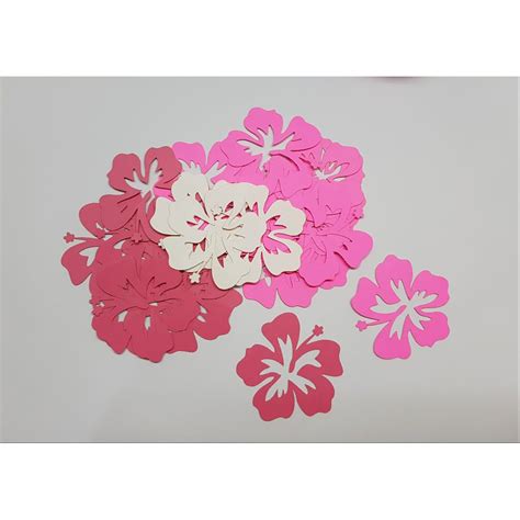 Recorte Flor Hibisco Em Papel Cm Pct Unidades Shopee Brasil