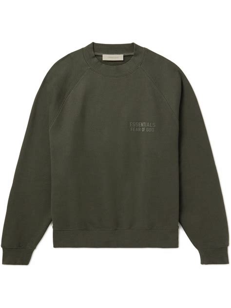 Fear Of God Essentials Logo Appliquéd Cotton Blend Jersey Sweatshirt