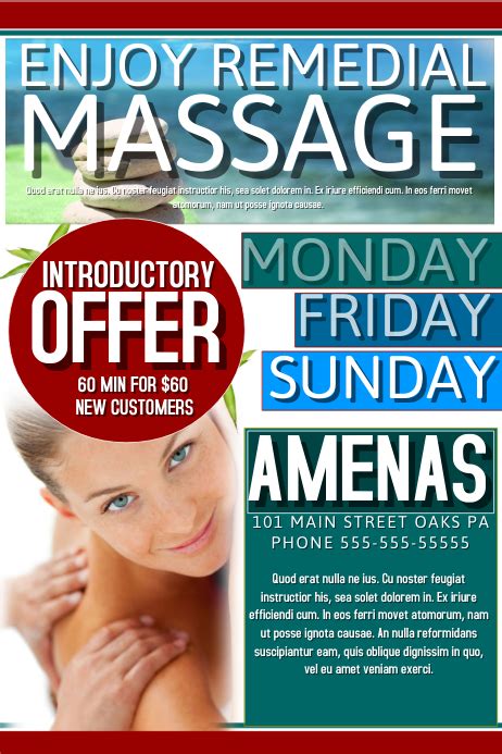 Massage Template Postermywall