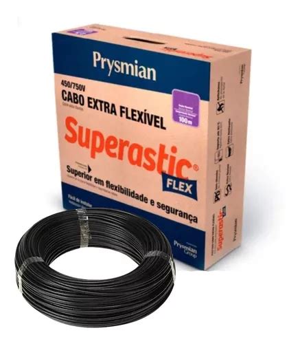 Cabo Flex Vel V Mm Preto Superast Metros Prysmian Frete Gr Tis