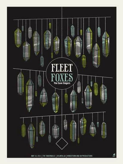 Fleet Foxes Concert Poster By Methane Studios SOLD OUT Poster Cabaret