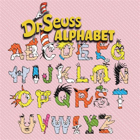 Dr Seuss Alphabet Font Dr Seuss Svgreading Etsy