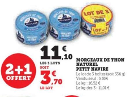 Promo Morceaux De Thon Naturel Petit Navire Chez U Express Icatalogue Fr