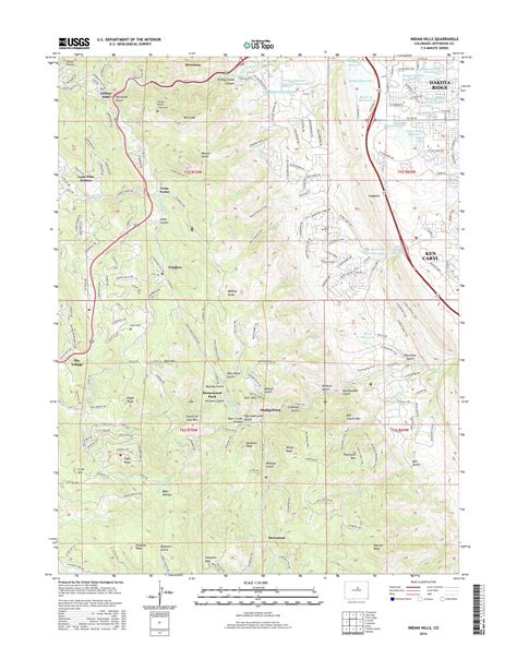 Mytopo Indian Hills Colorado Usgs Quad Topo Map