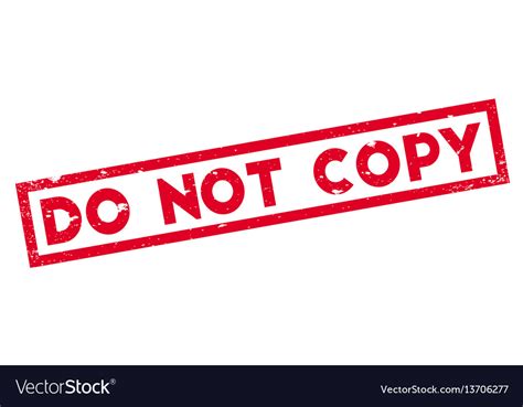 Do Not Copy Rubber Stamp Royalty Free Vector Image