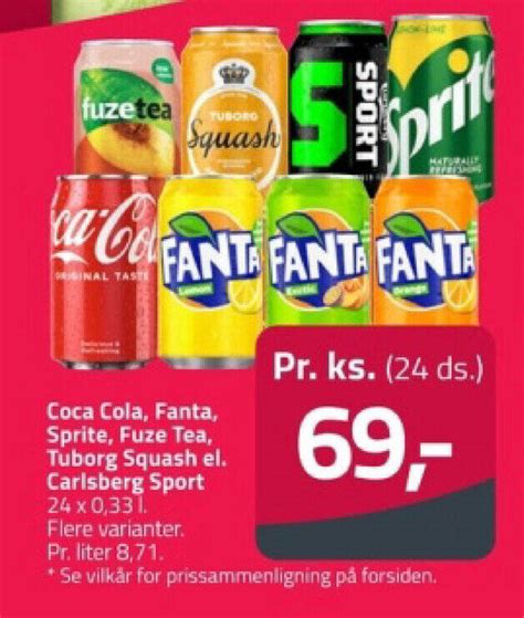 Coca Cola Fanta Sprite Fuze Tea Tuborg Squash El Carlsberg Sport