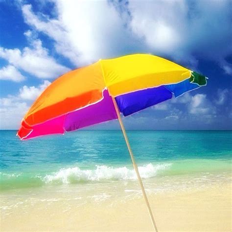 Rainbow Beach Umbrella Beach Art Beach Beach Photos