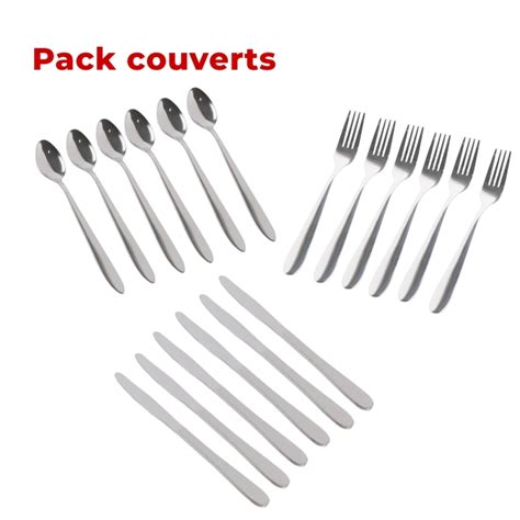 Pack Couverts Fourchette Couteau Cuill Re De Table Inox Pi Ces Pour