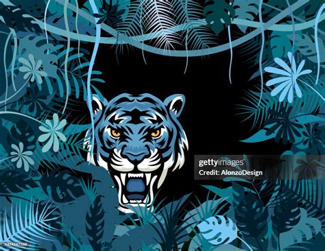 Tiger Fury Roaring Tiger Head Mascot Creative Design Tiger In The