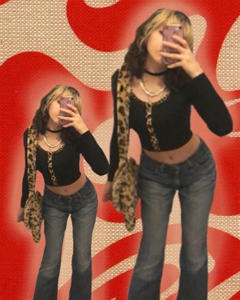 Cybery2k Edit Y2k Outfit Flare Jeans Y2k Inspired Outfit 2000s Fashion Outfits Fashion Inspo