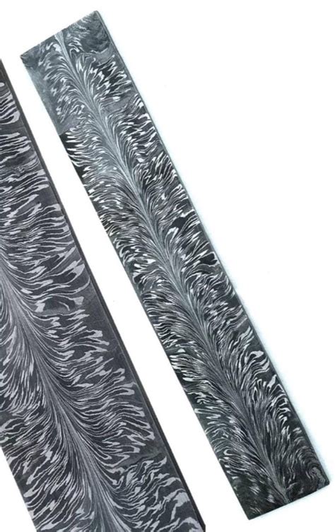 Feather Pattern Damascus Steel Billet Bar - reeceint.co.uk