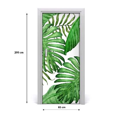 Autocollant De Porte Feuilles Tropicales Tulup Fr